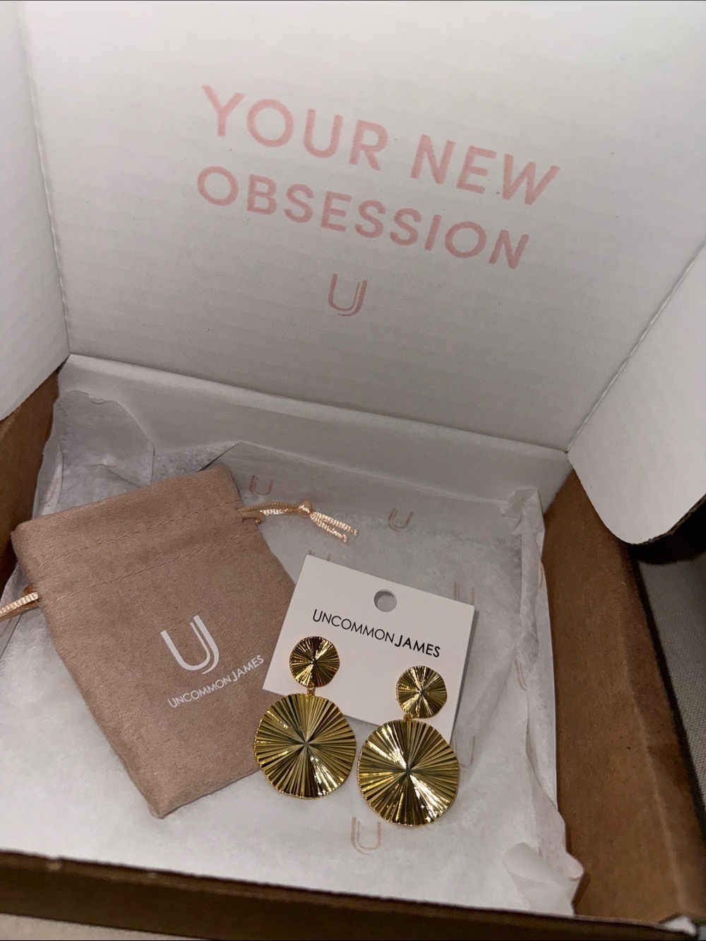 Uncommon James Red Carpet Statement Earrings- Gold